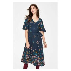Boden Emilie Midi Floral Dress Size: 6
